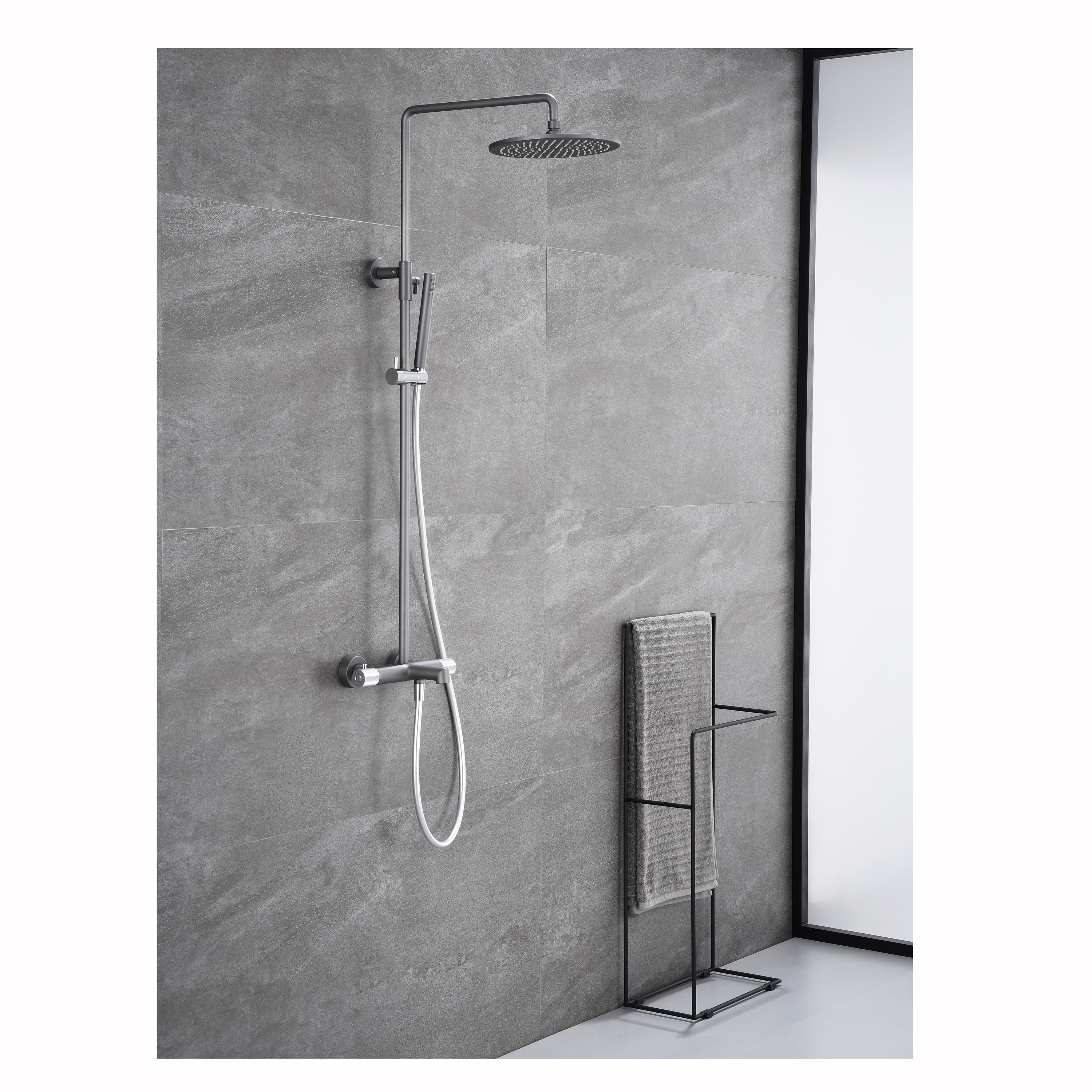 Takduschset Bathlife Vidd Tak med Badkarsblandare