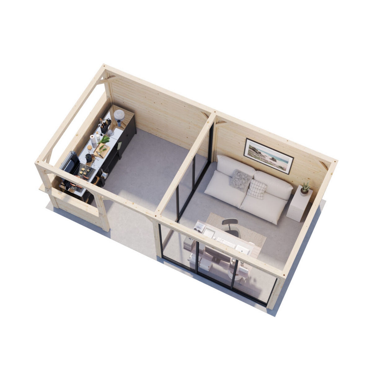 Hagestue Palmako Bianca 16,6 m2 Sett 207 Slide