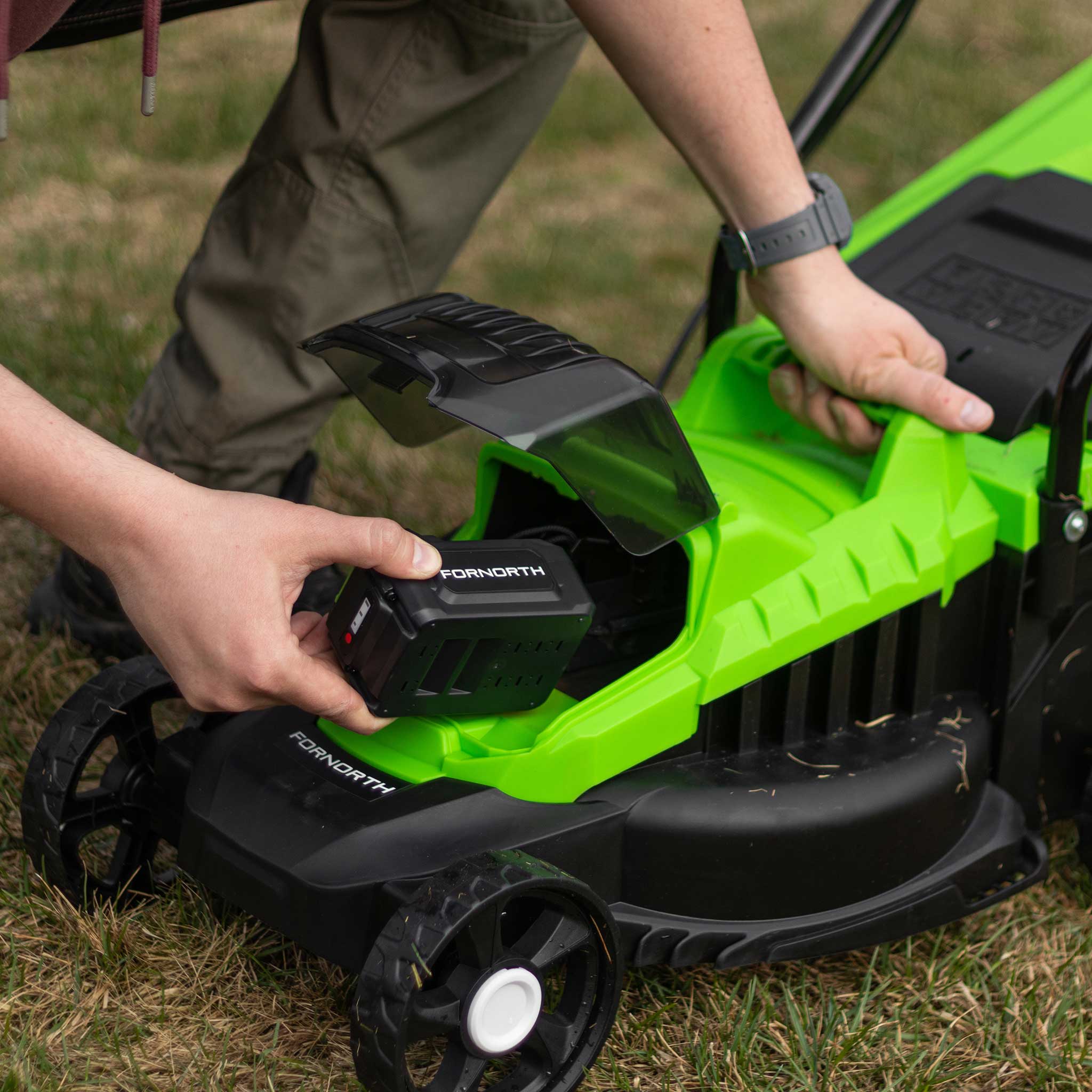 Gressklipper Fornorth GH1000E 20 V med Batteri og Lader