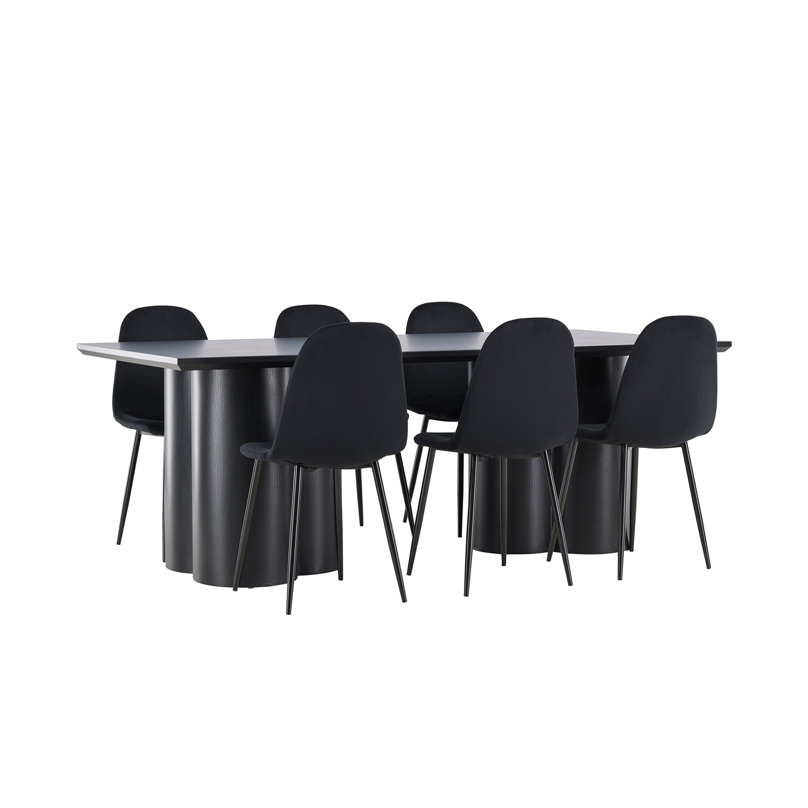 Spisegruppe Venture Home Olivia 210 med 6 stk Polar Stoler Fløyel