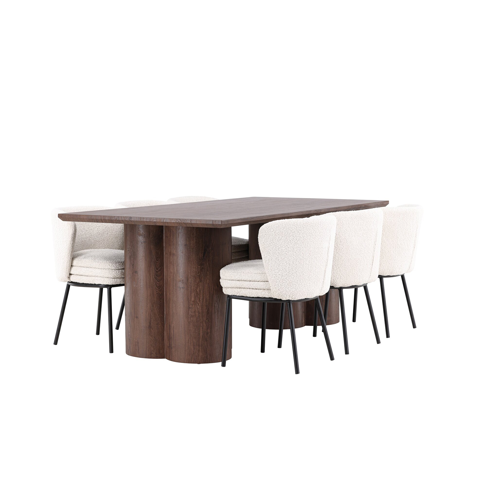 Spisegruppe Venture Home Olivia 210 med 6 stk Agnes Stoler