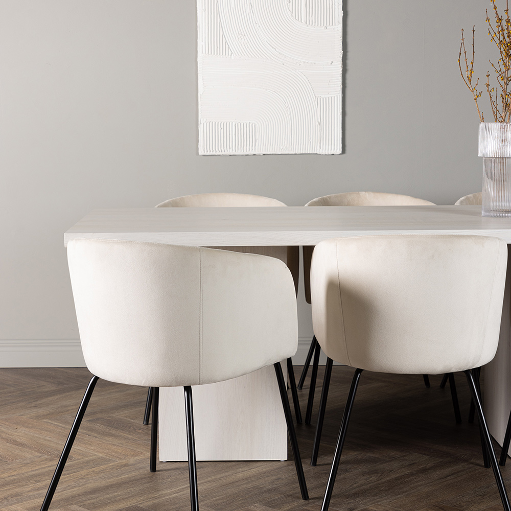 Spisegruppe Venture Home Olga med 6 stk Berit Stoler