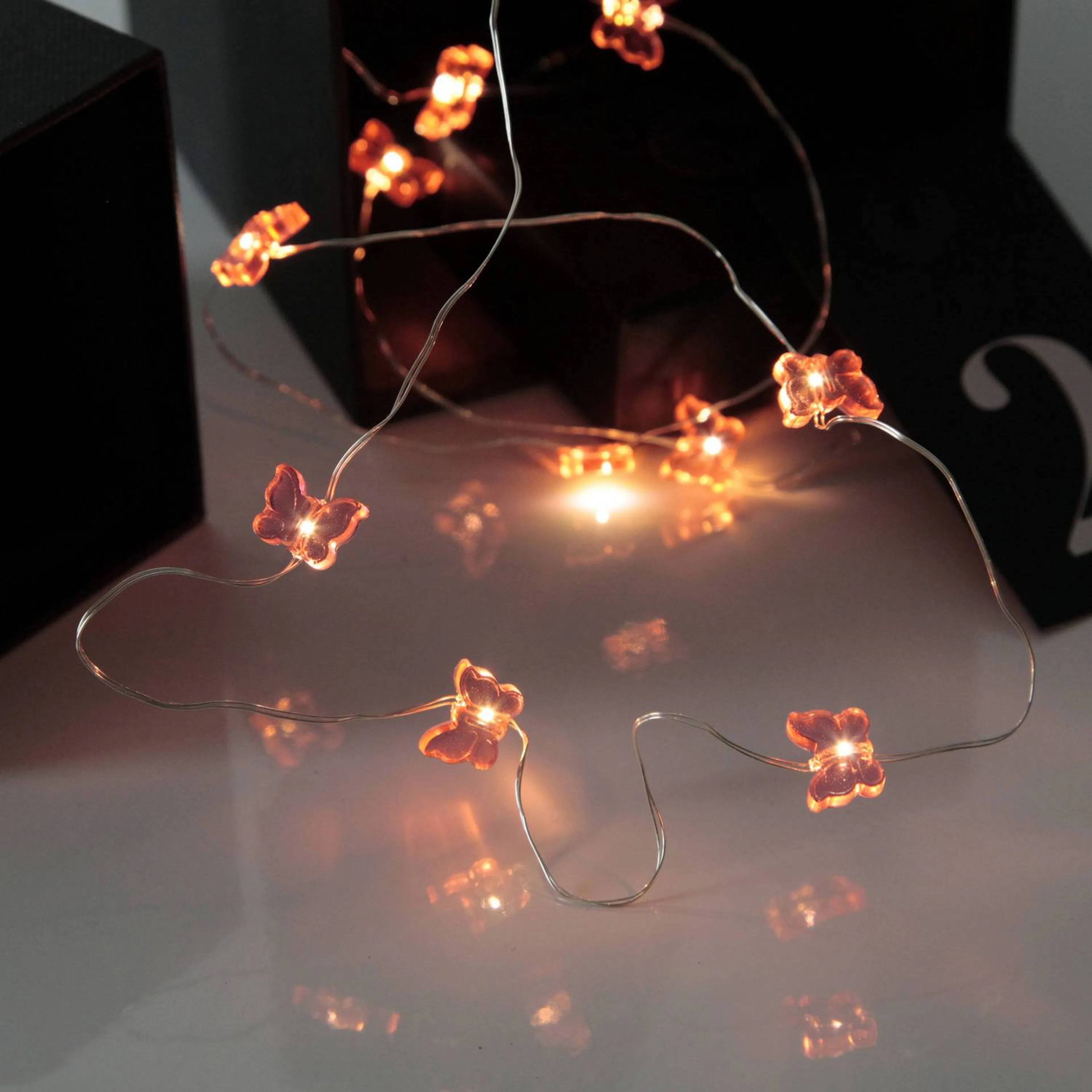 Lyslenke Star Trading Butterfly Batteridrevet LED-lenke