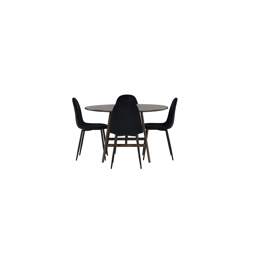 Spisegruppe Venture Home Kaseidon Ø100 cm med 4 stk Polar Stoler