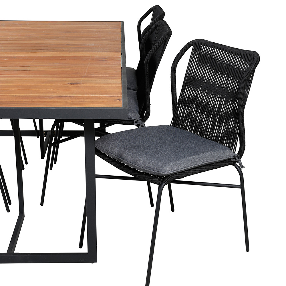 Spisegruppe Venture Home King med 6 Julle Stablebare Spisestoler
