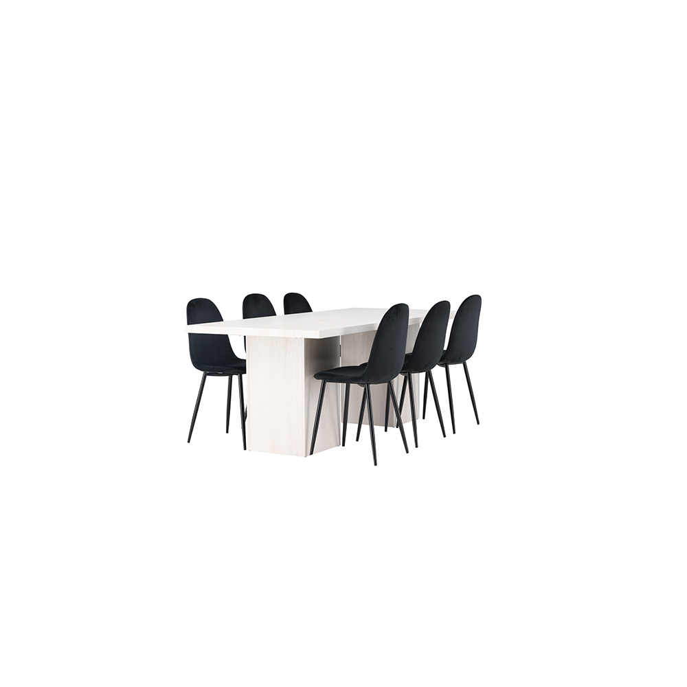 Spisegruppe Venture Home Olga med 6 stk Polar Stoler