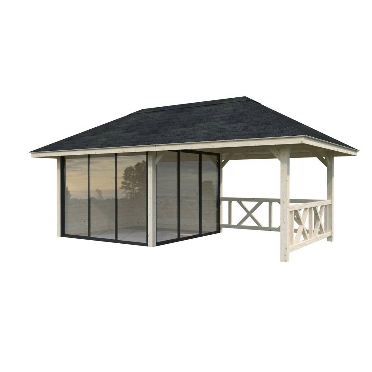 Hagestue Palmako Bianca 16,6 m2 Sett 203 Slide