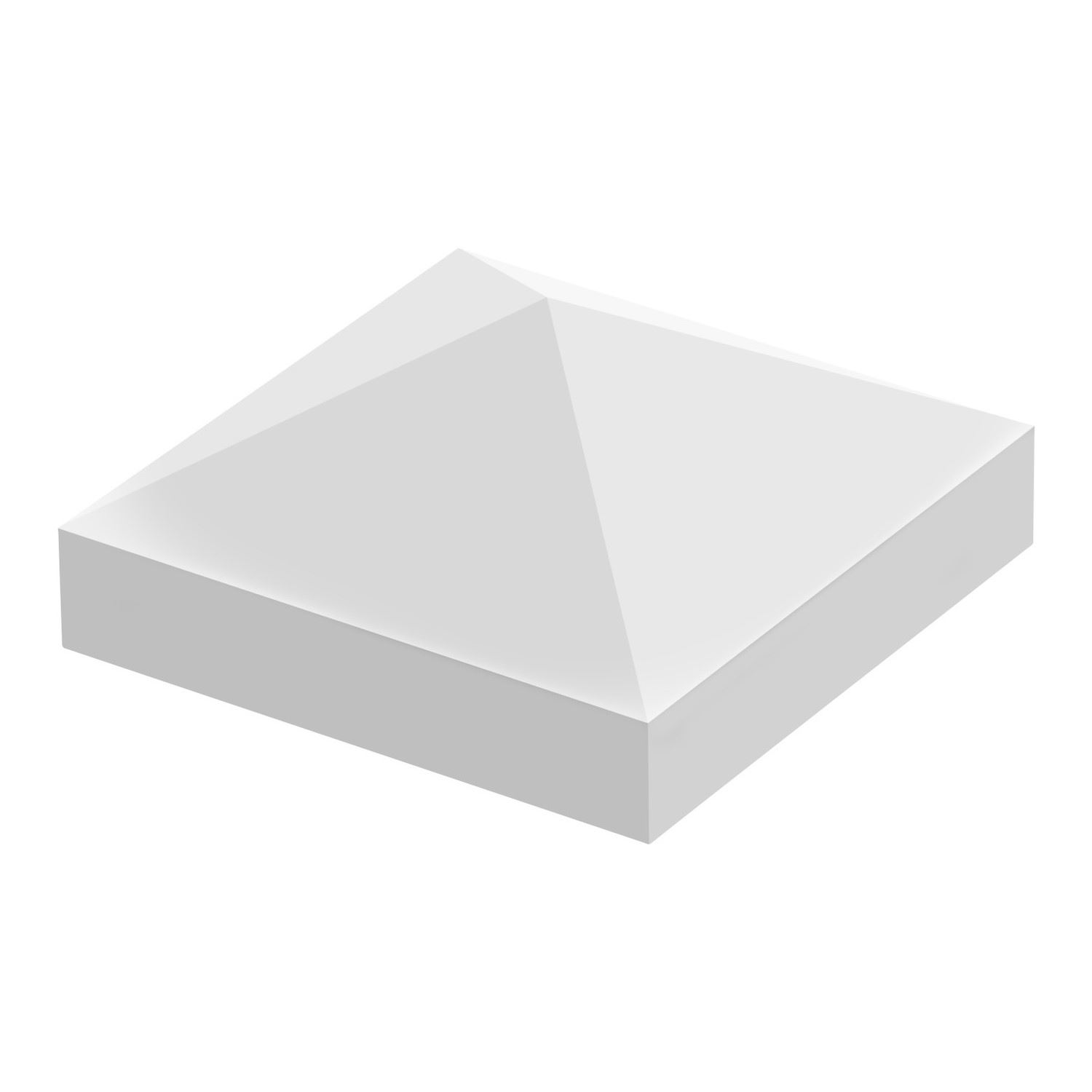Pyramidlock grundmålad 155x155 Hvit, 75x155x155 mm