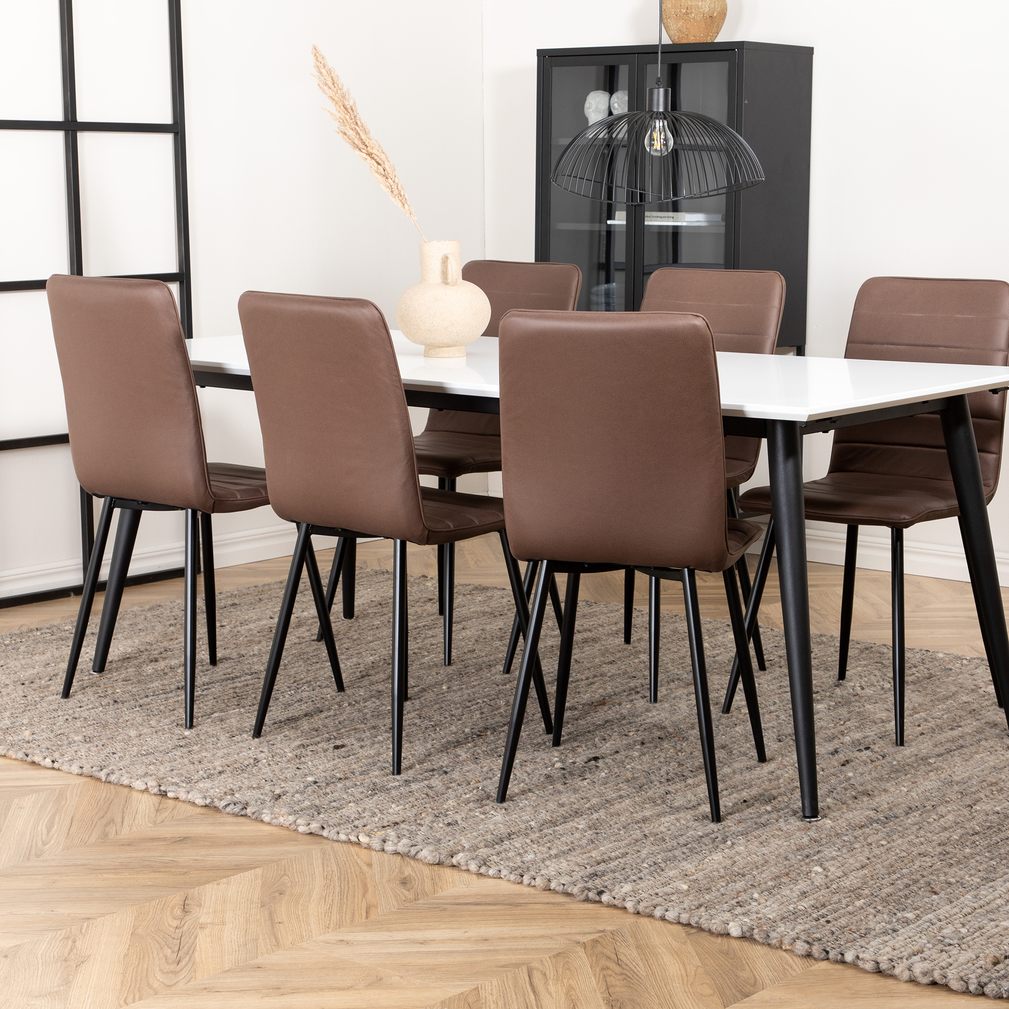Spisegruppe Venture Home Jolie med 6 Walerina Stoler