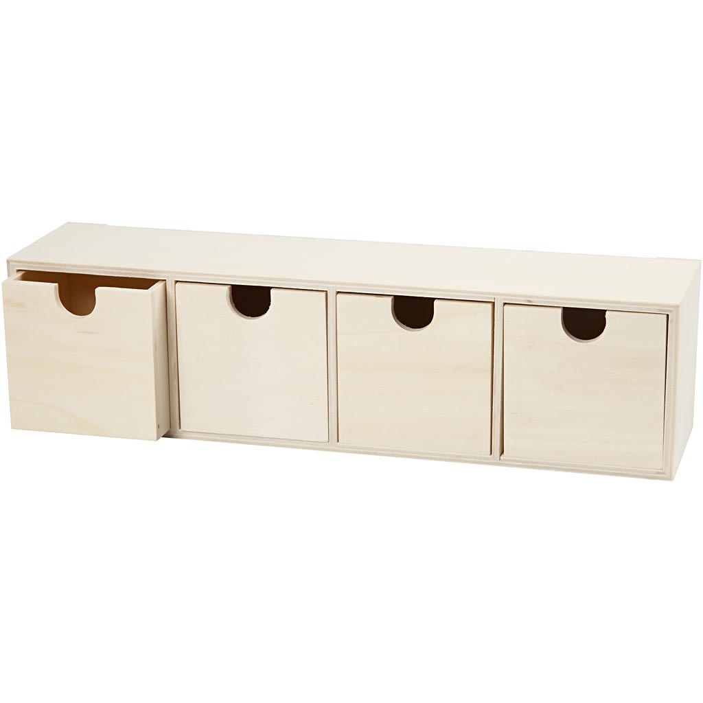 Kommode Creativ Company Str 9,2x34,7 cm 1 stk 4 Skuffer