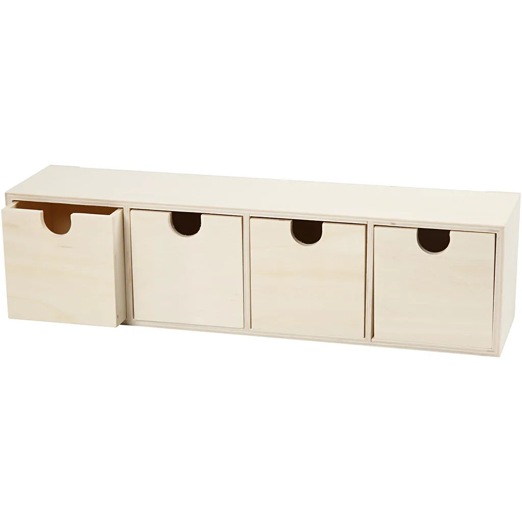 Kommode Creativ Company Str 9,2x34,7 cm 1 stk 4 Skuffer