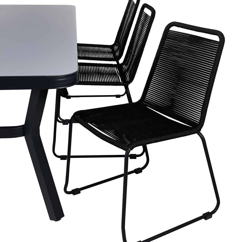 Spisegruppe Venture Home Vyn med 6 Lumi Stablebare Spisestoler