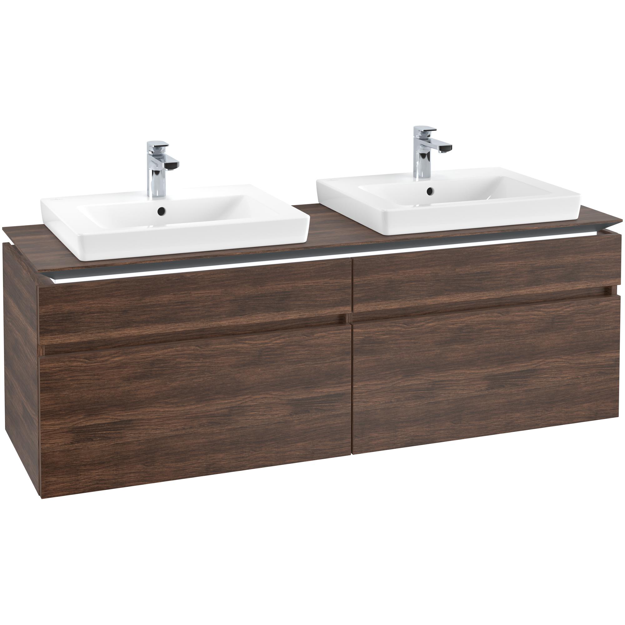 Tvättställsskåp Villeroy & Boch Legato 1600 med 4 Lådor för Två Tvättställ från Finion & Subway