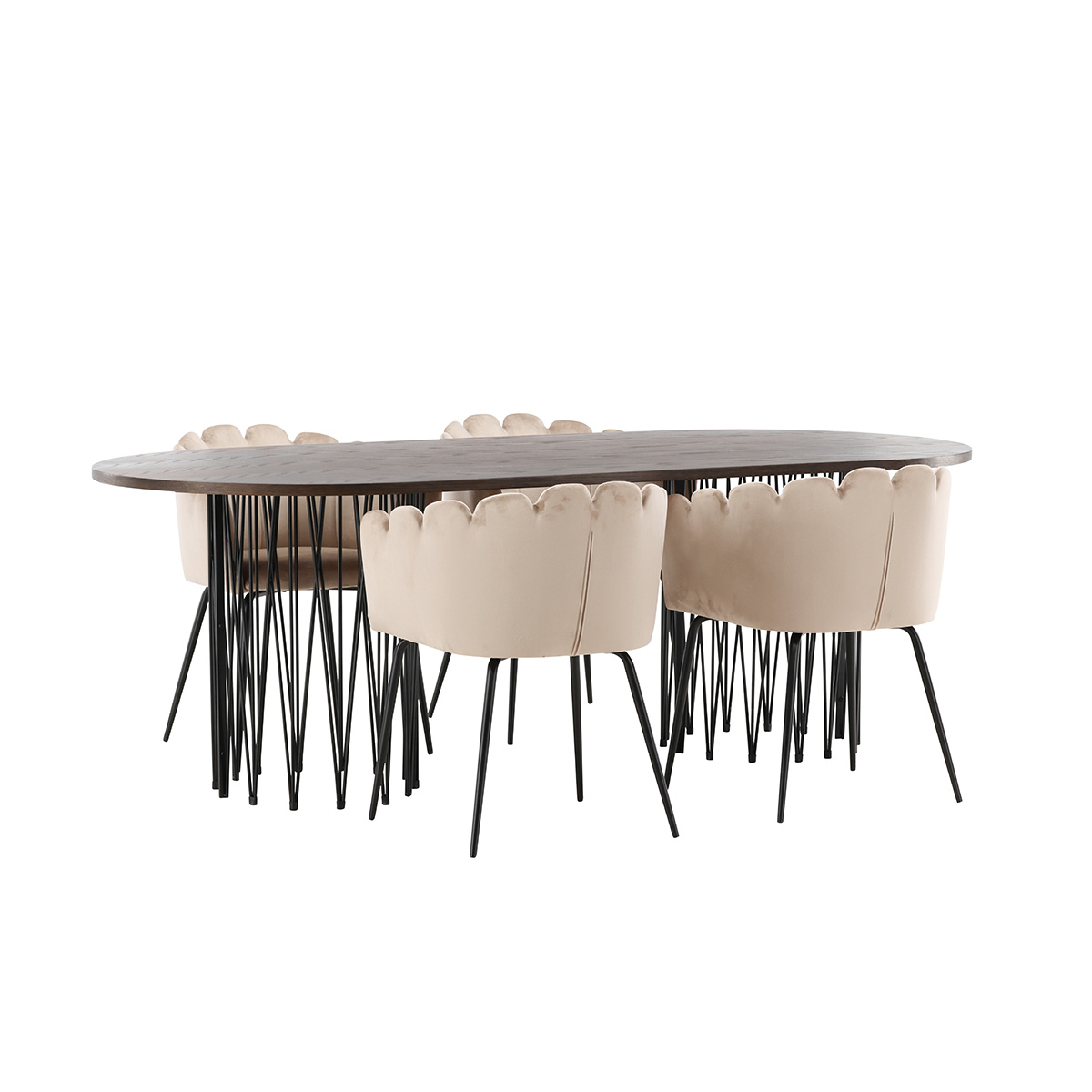 Spisegruppe furniture/fashion Stone med 4 Limhamn Stoler