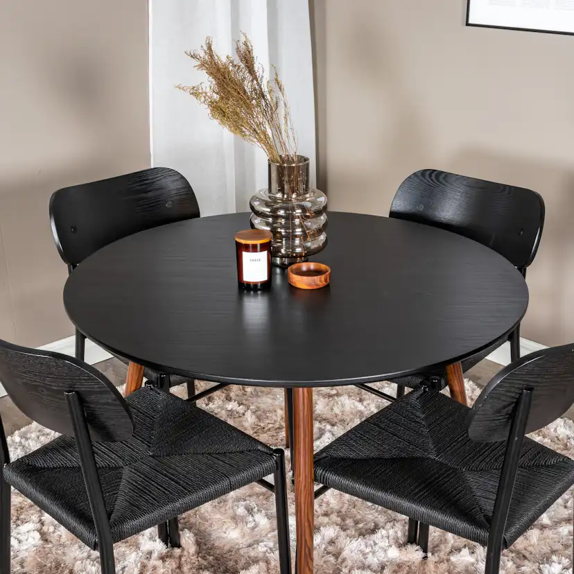 Spisegruppe Venture Home Plaza med 4stk Polly Stoler
