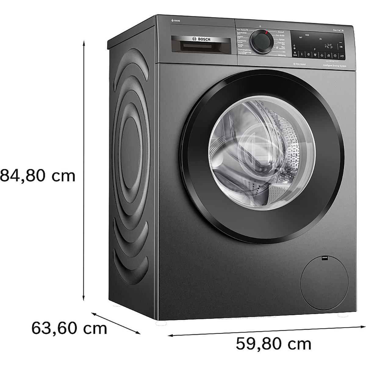 Frontmatet Vaskemaskin Bosch WGG244RFSN Serie 6 i-DOS Rustfri