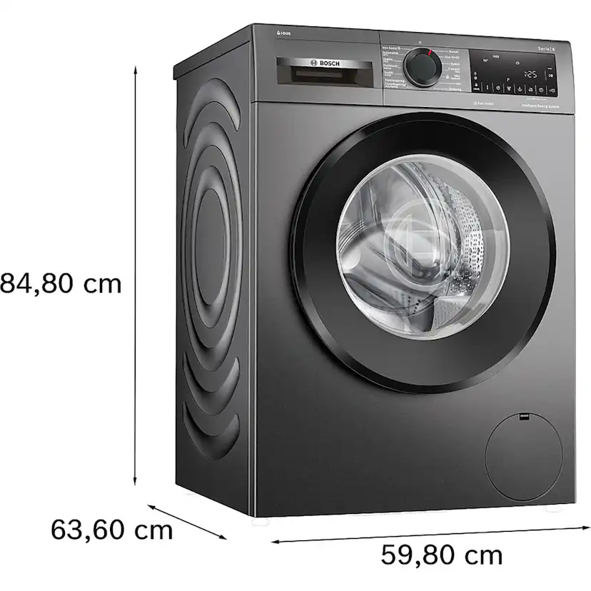 Frontmatet Vaskemaskin Bosch WGG244RFSN Serie 6 i-DOS Rustfri
