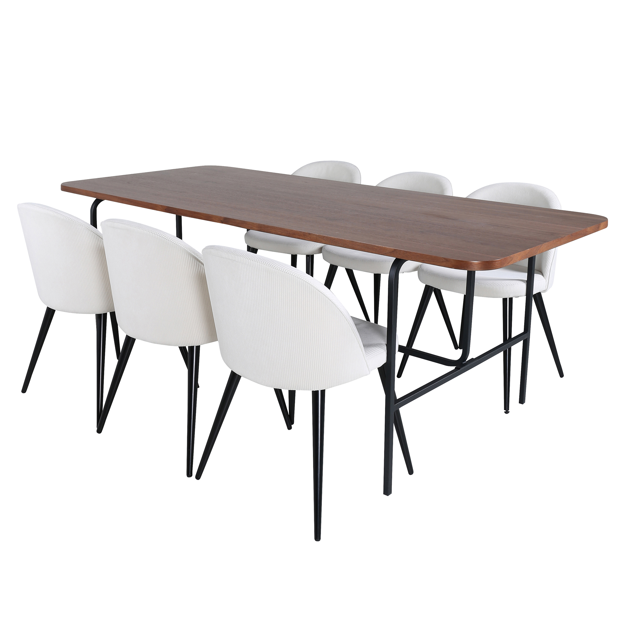 Spisegruppe Venture Home Chicago med 6 Valentina Stoler