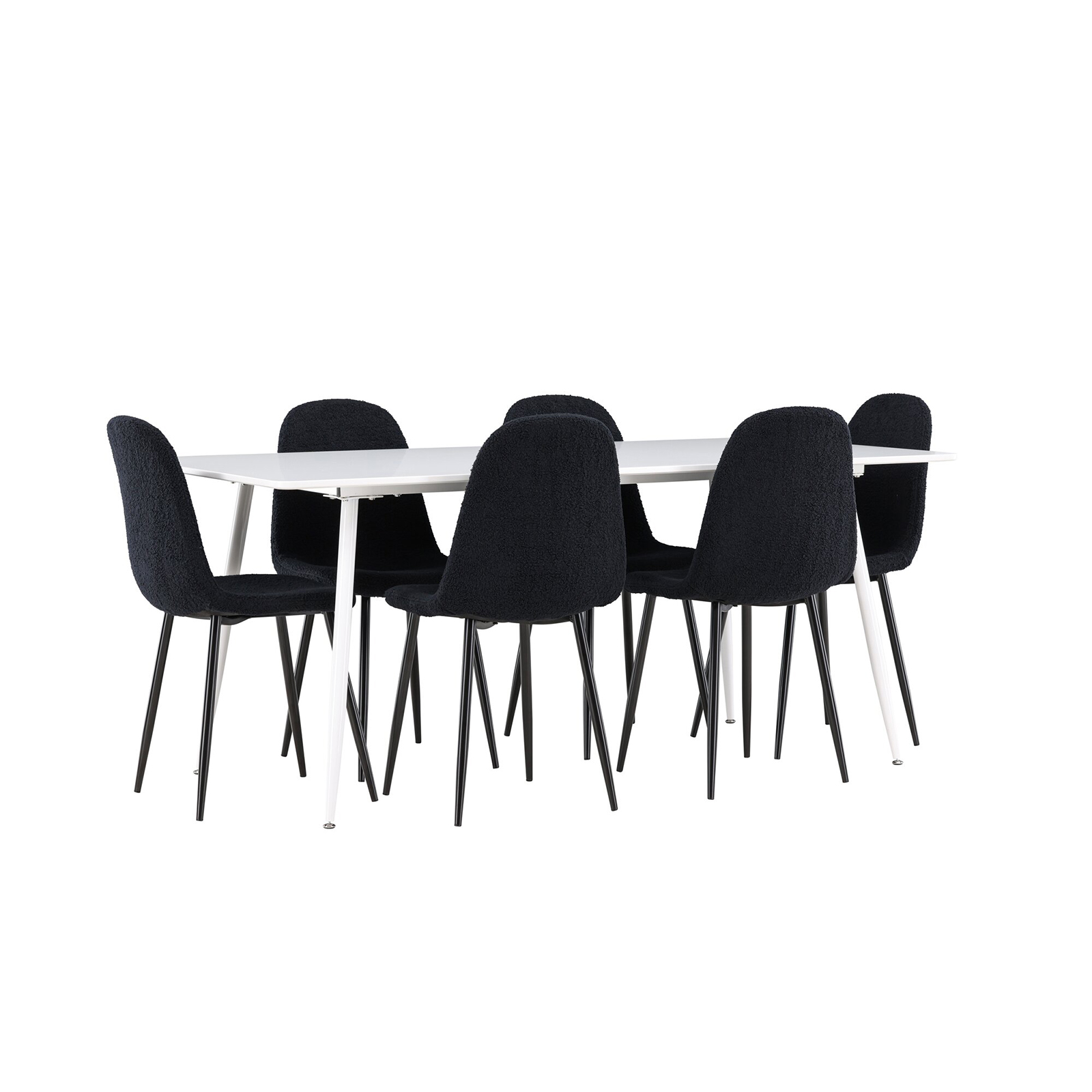 Spisegruppe Venture Home Silar 180 med 6 stk Polar Stoler Teddy