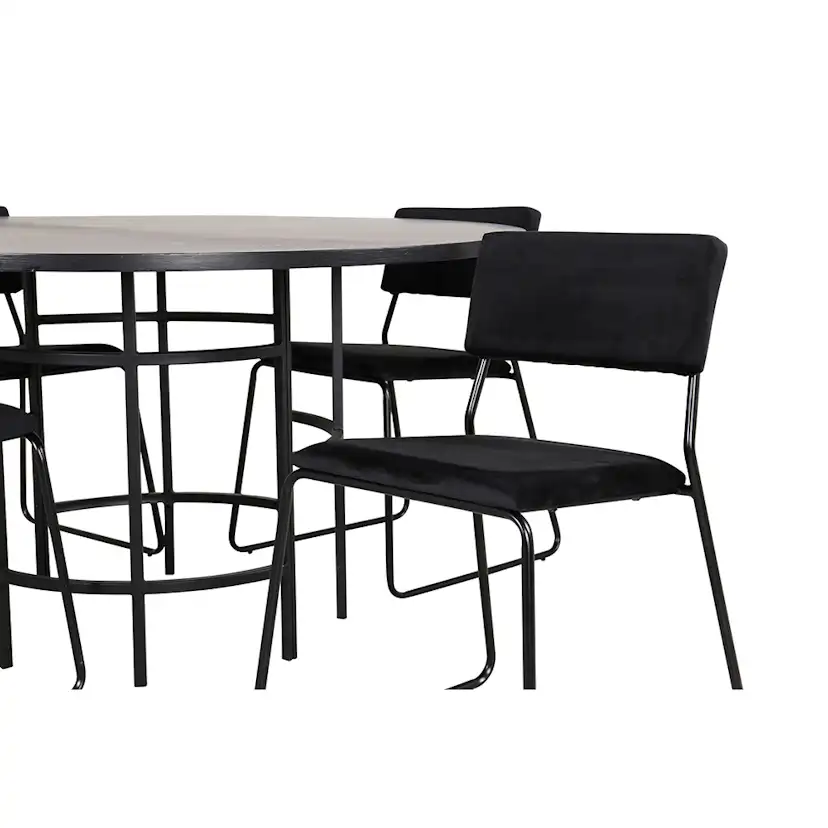 Spisegruppe furniture/fashion Copenhagen Ø140 cm med 4 Kenth Stoler