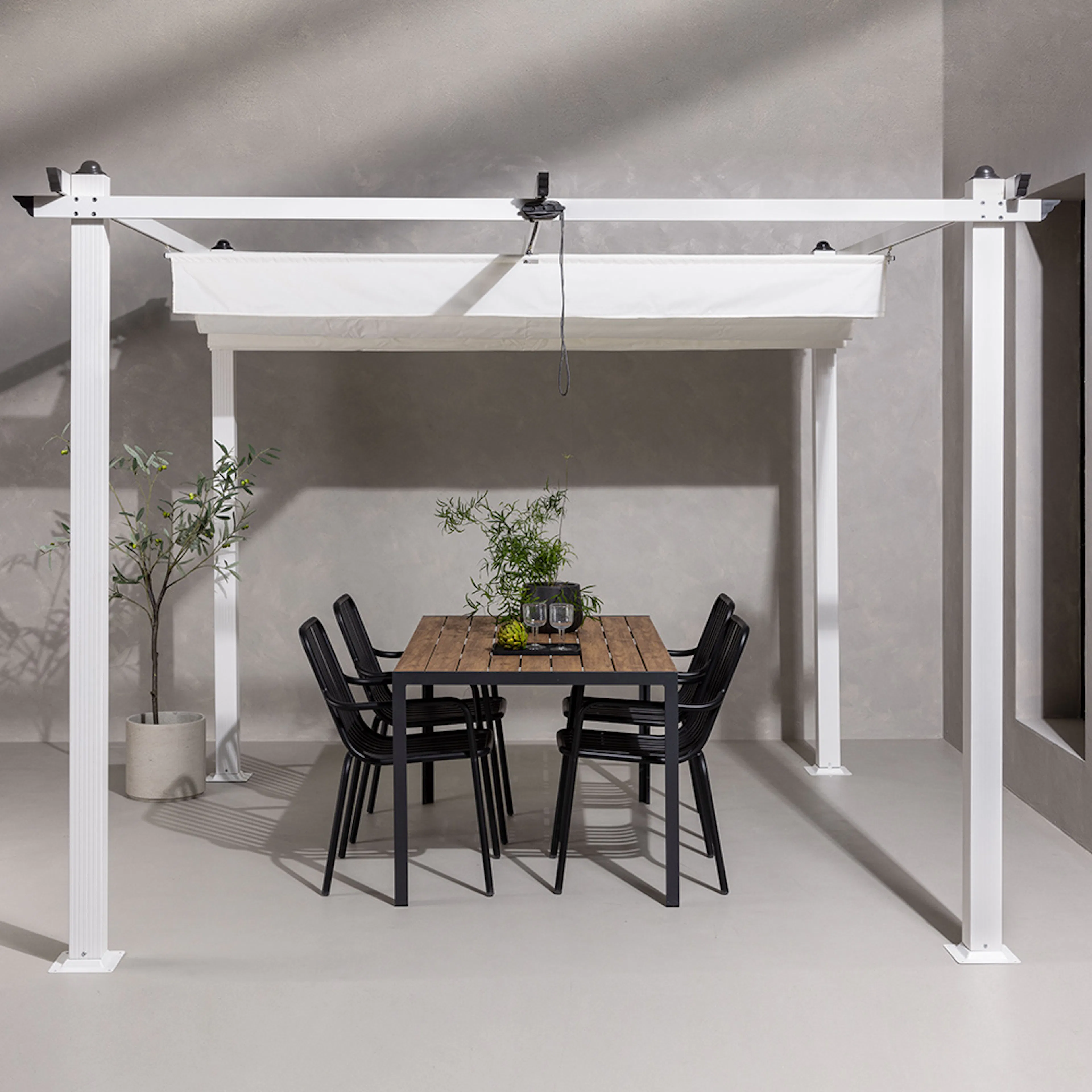 Lazio Pergola/paviljong Steel - White /    300*300*250 Hvit
