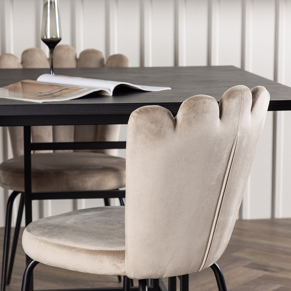 Spisegruppe Venture Home Ystad med 6 stk Limhamn Light Stoler