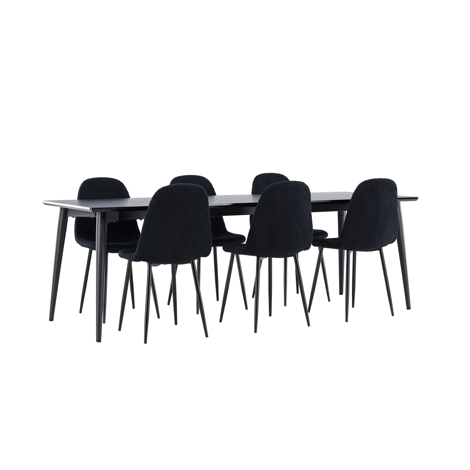 Spisegruppe Venture Home Ellis 230 med 6 stk Polar Stoler Teddy