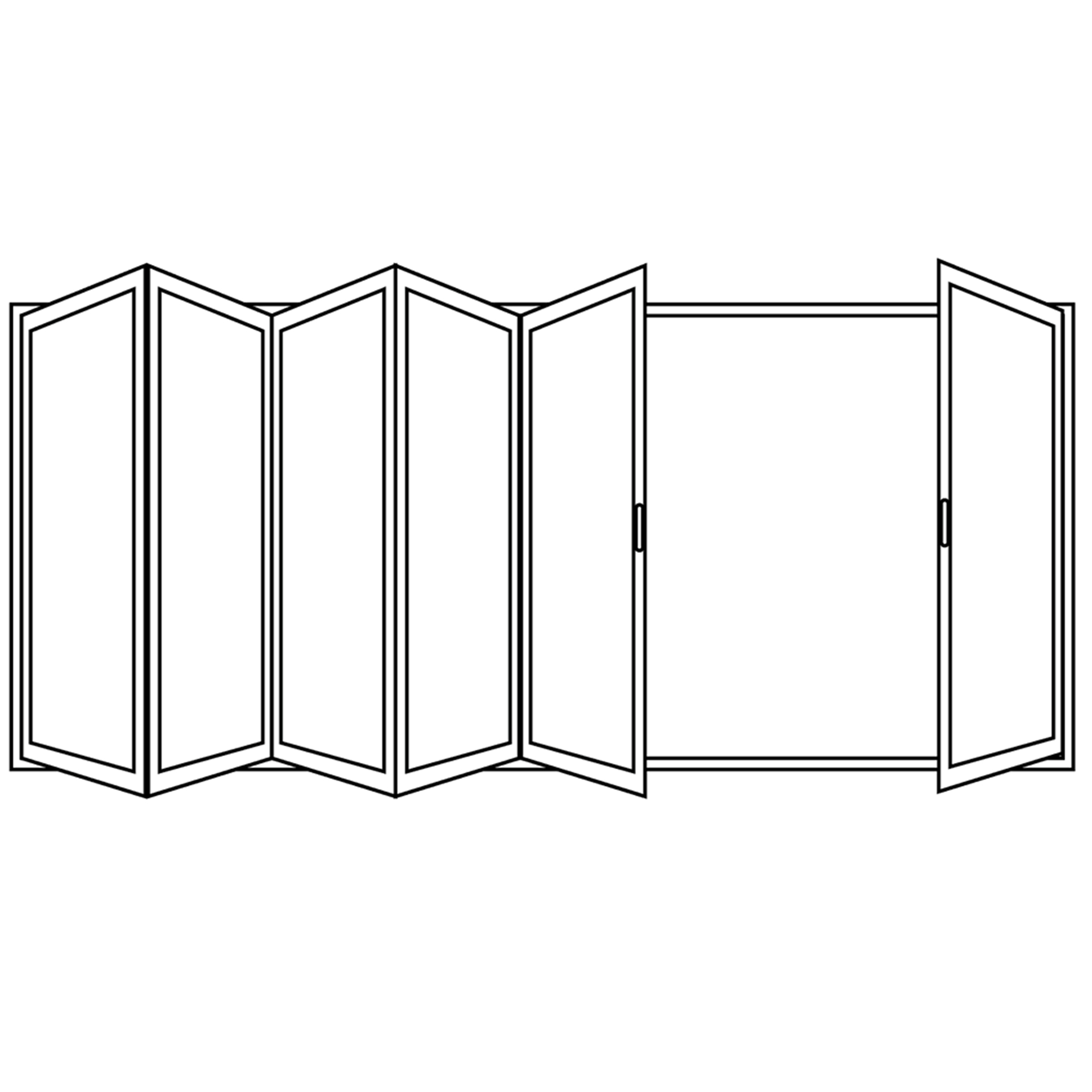 Foldedør NorDan HelAlu 6-dørs Hvit