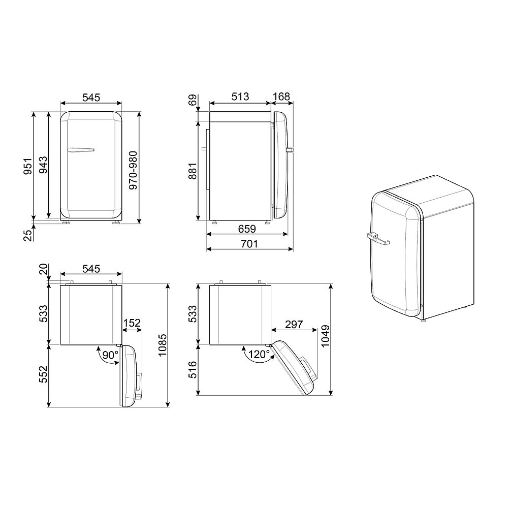 Minikyl SMEG FAB10HRPB6