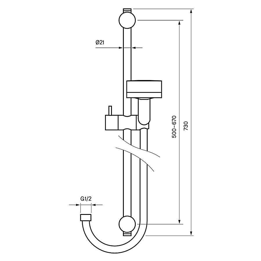 Dusjsett Tapwell Majorca ZSAL 105 Krom
