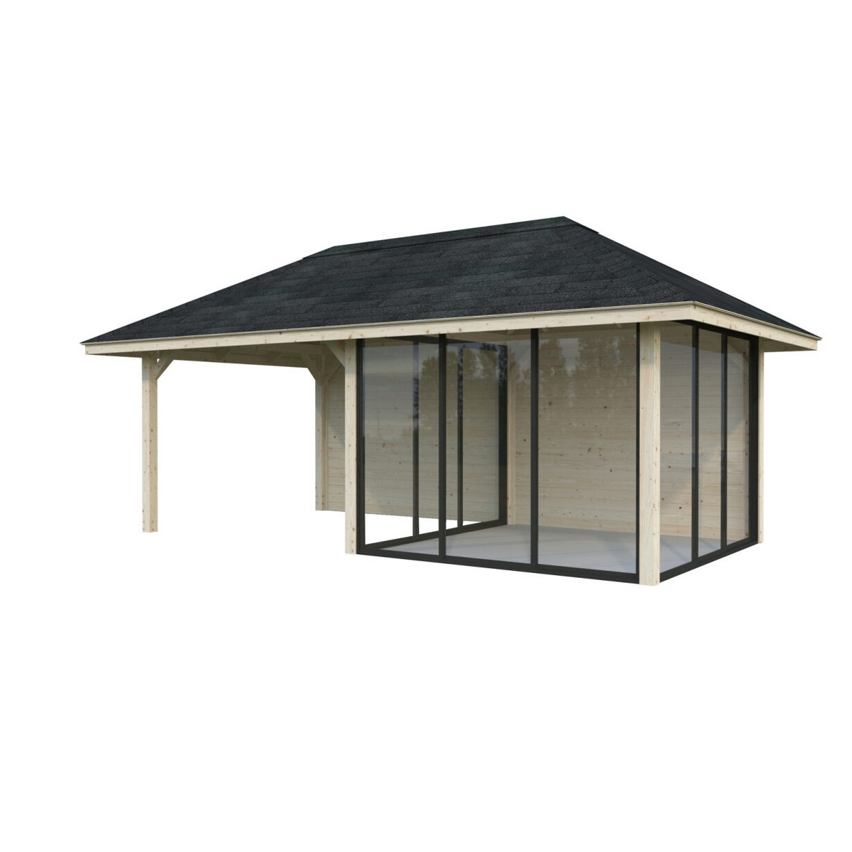 Hagestue Palmako Bianca 16,6 m2 Sett 206 Slide