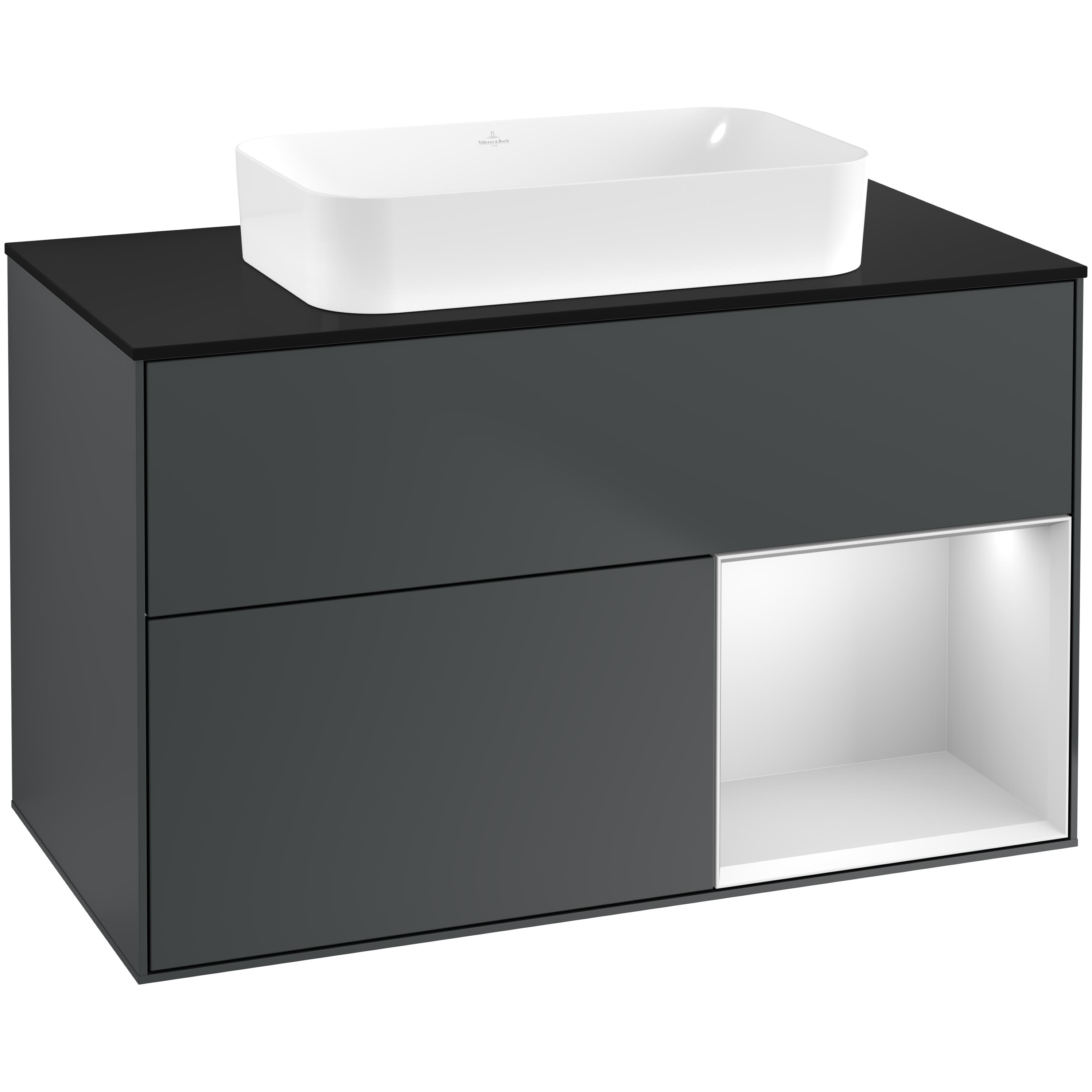 Tvättställsskåp Villeroy & Boch Finion med 2 Lådor Hylla och Bänkskiva för Fristående Tvättställ
