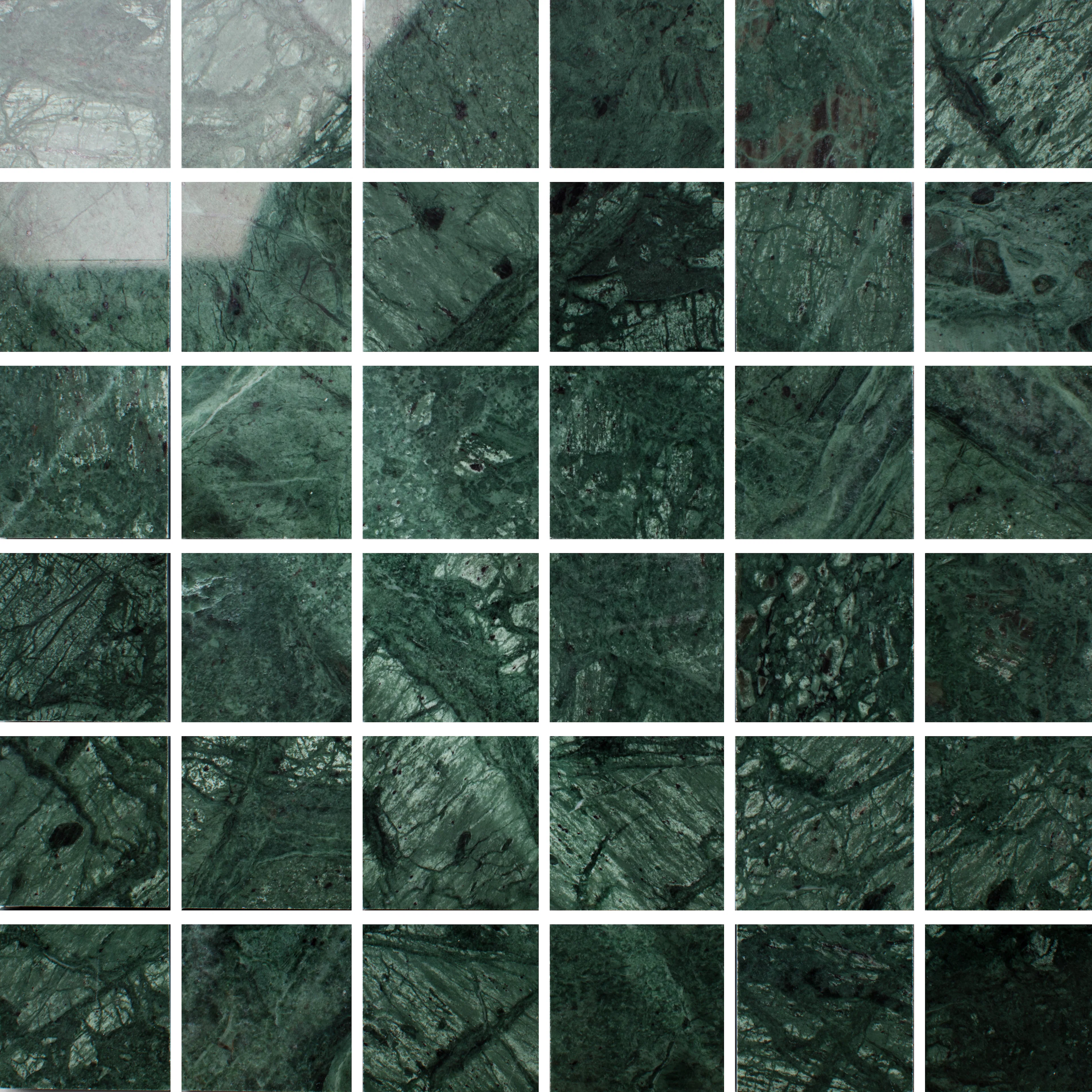 Marmor Arredo Verde Guatemala Grønn Polished 5x5 cm