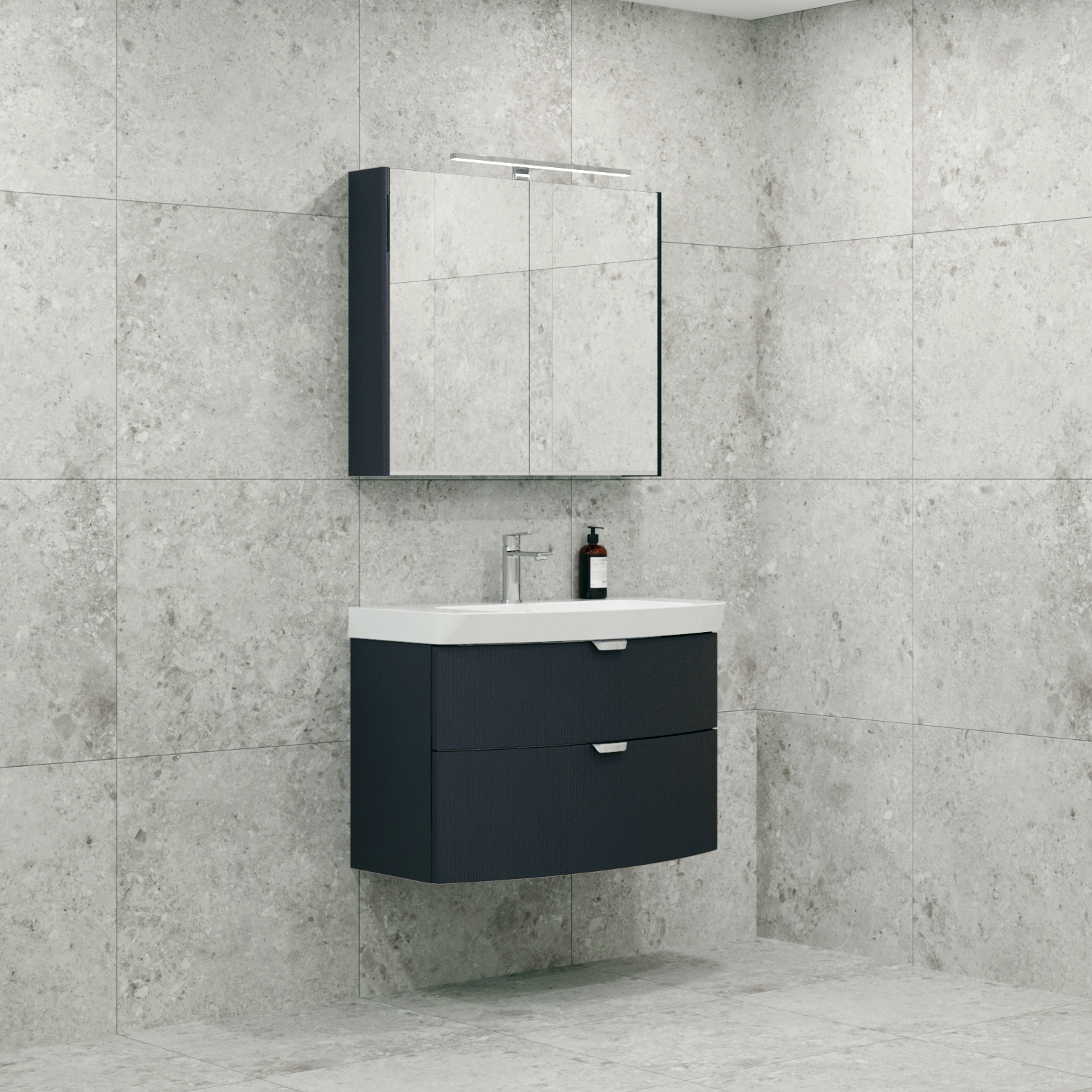 Möbelpaket Macro Design Heart Tvättställsskåp med Spegelskåp | badrum - badrumsmobler - mobelpaket | KakelKungen