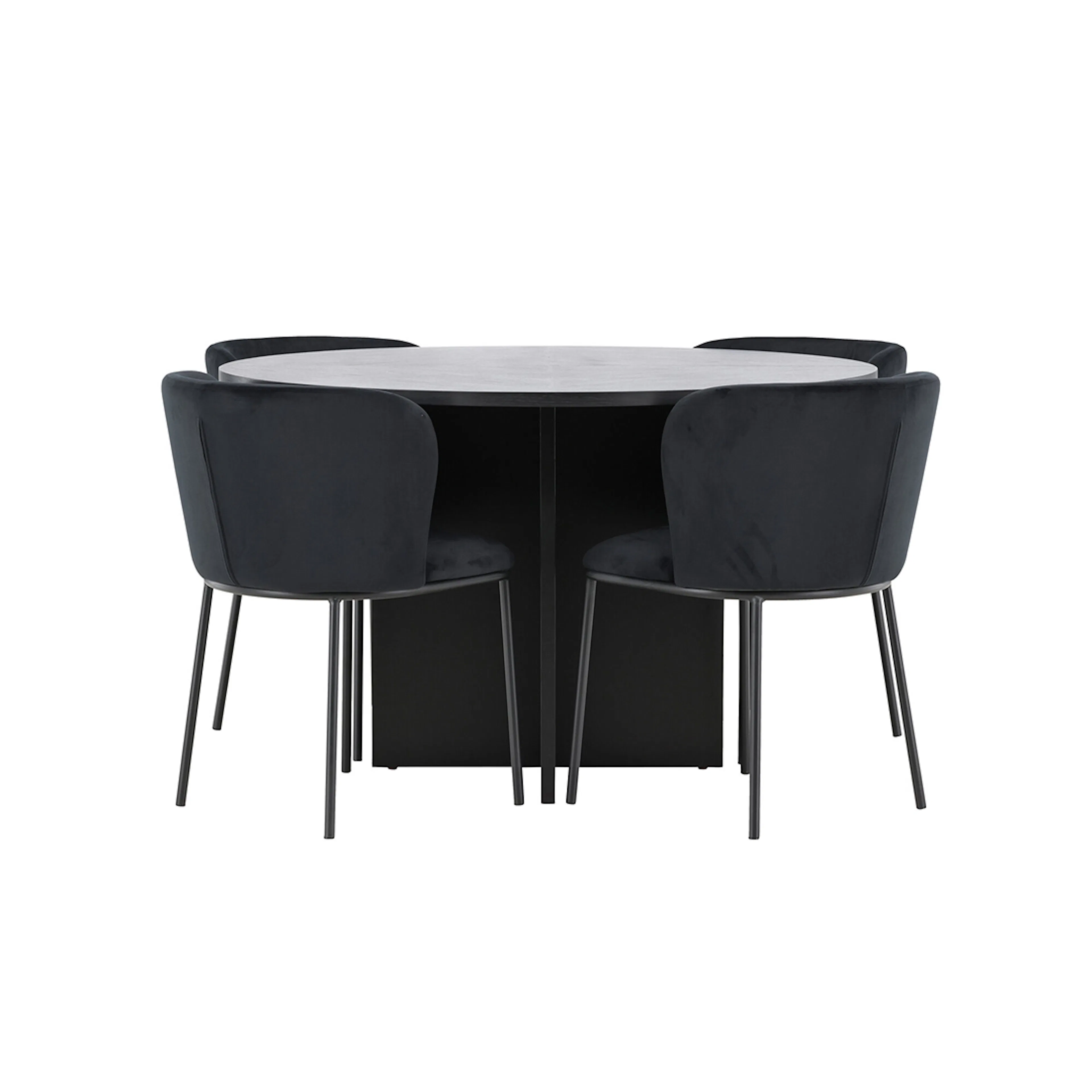 Spisegruppe Venture Home Strada Ø120 cm med 4st Edina Spisestoler