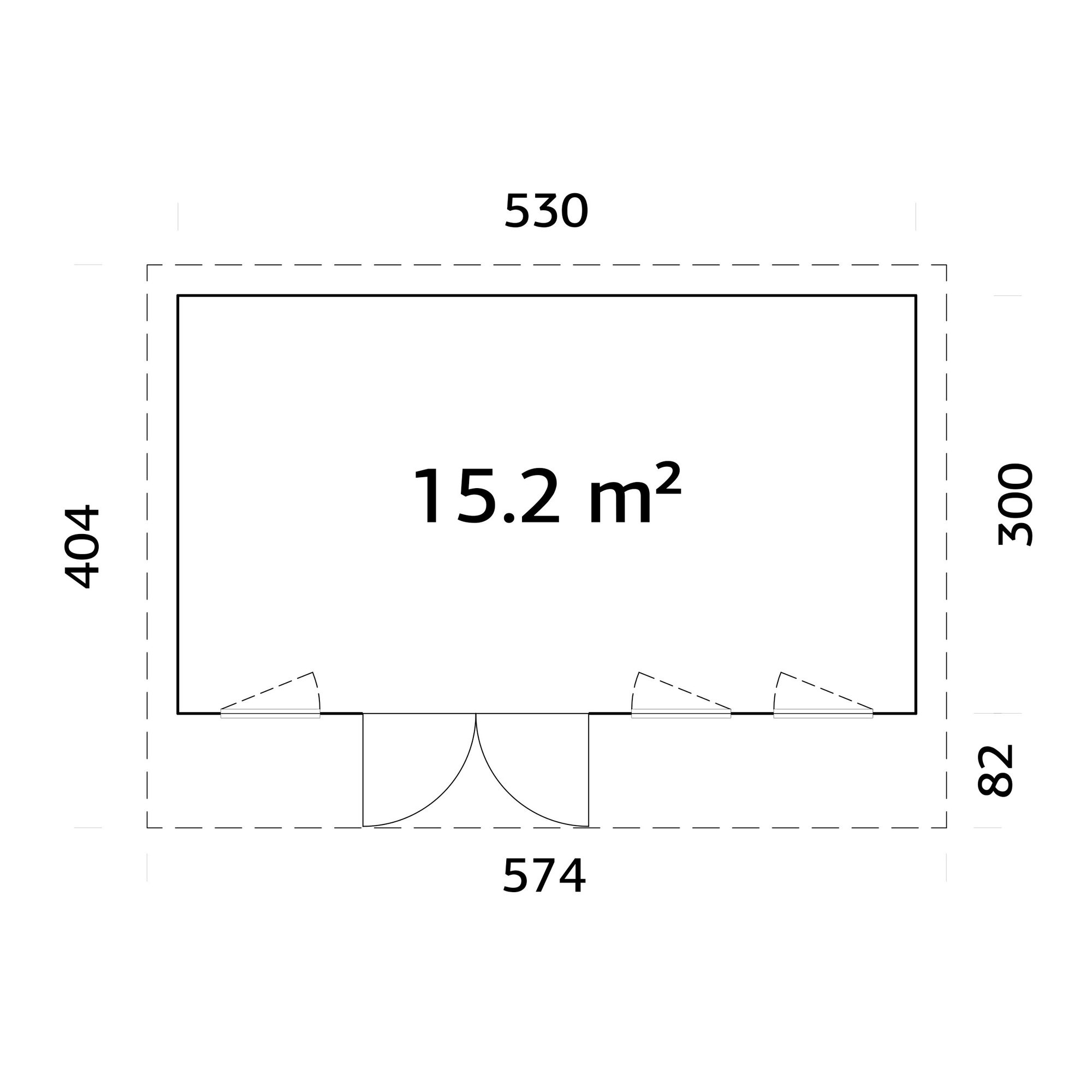 Hagestue Palmako Aurelia 15,9 m² (inv. 15,2 m²)