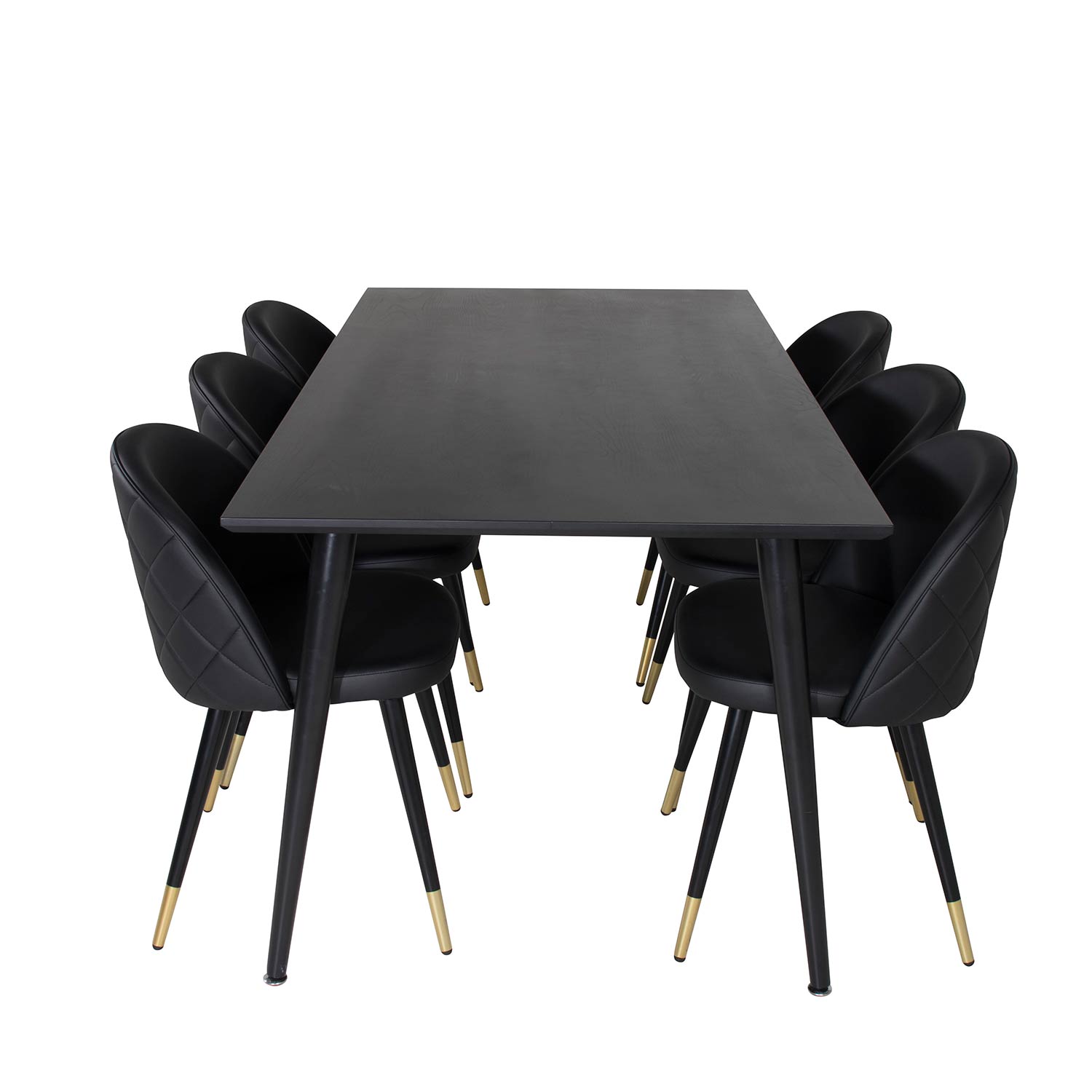 Spisegruppe Venture Home Dipp med 6 Velvet Stoler