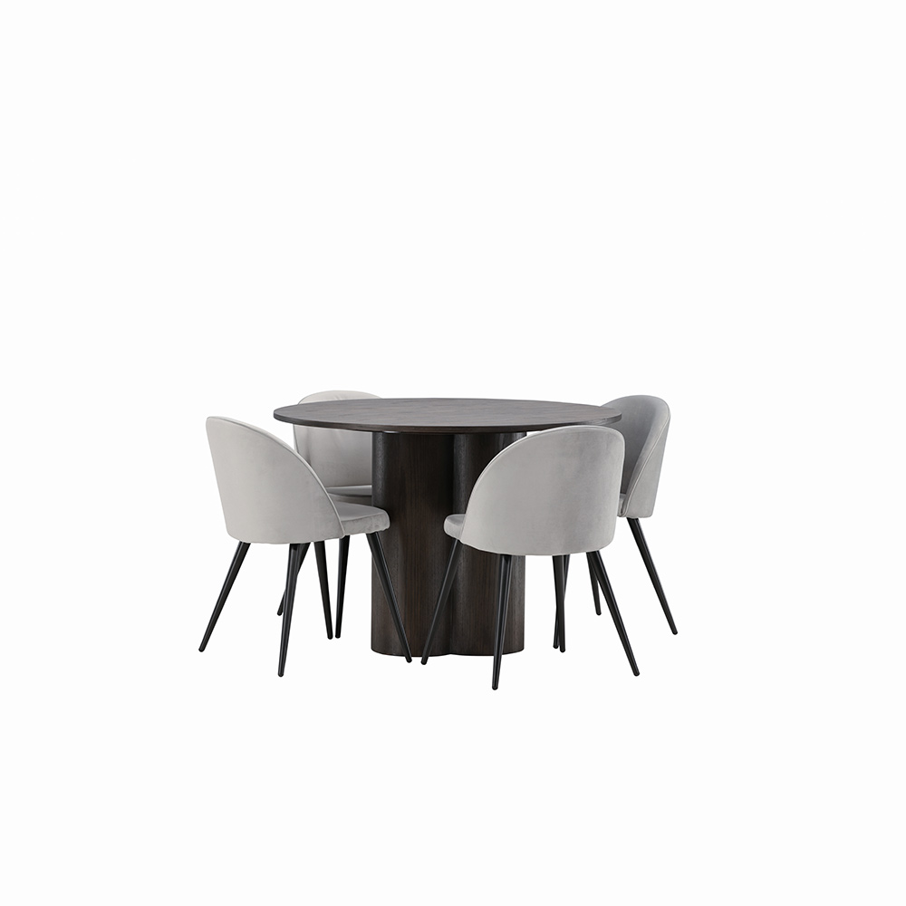Spisegruppe Venture Home Olivia med 4 Velvet Stoler