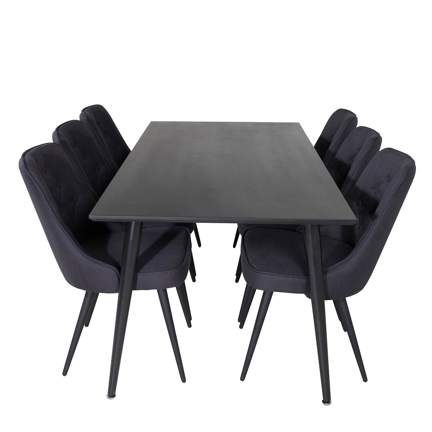 Spisegruppe Venture Home Dipp med 6 Velvet Deluxe Stoler