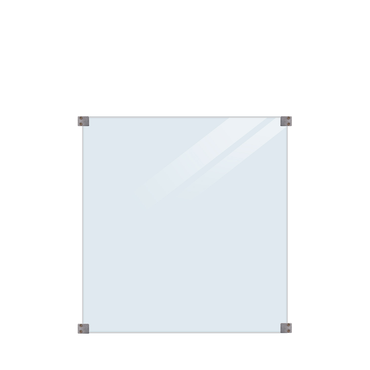 Glassrekkverk PLUS Klarglass 90x91 Runde Beslag