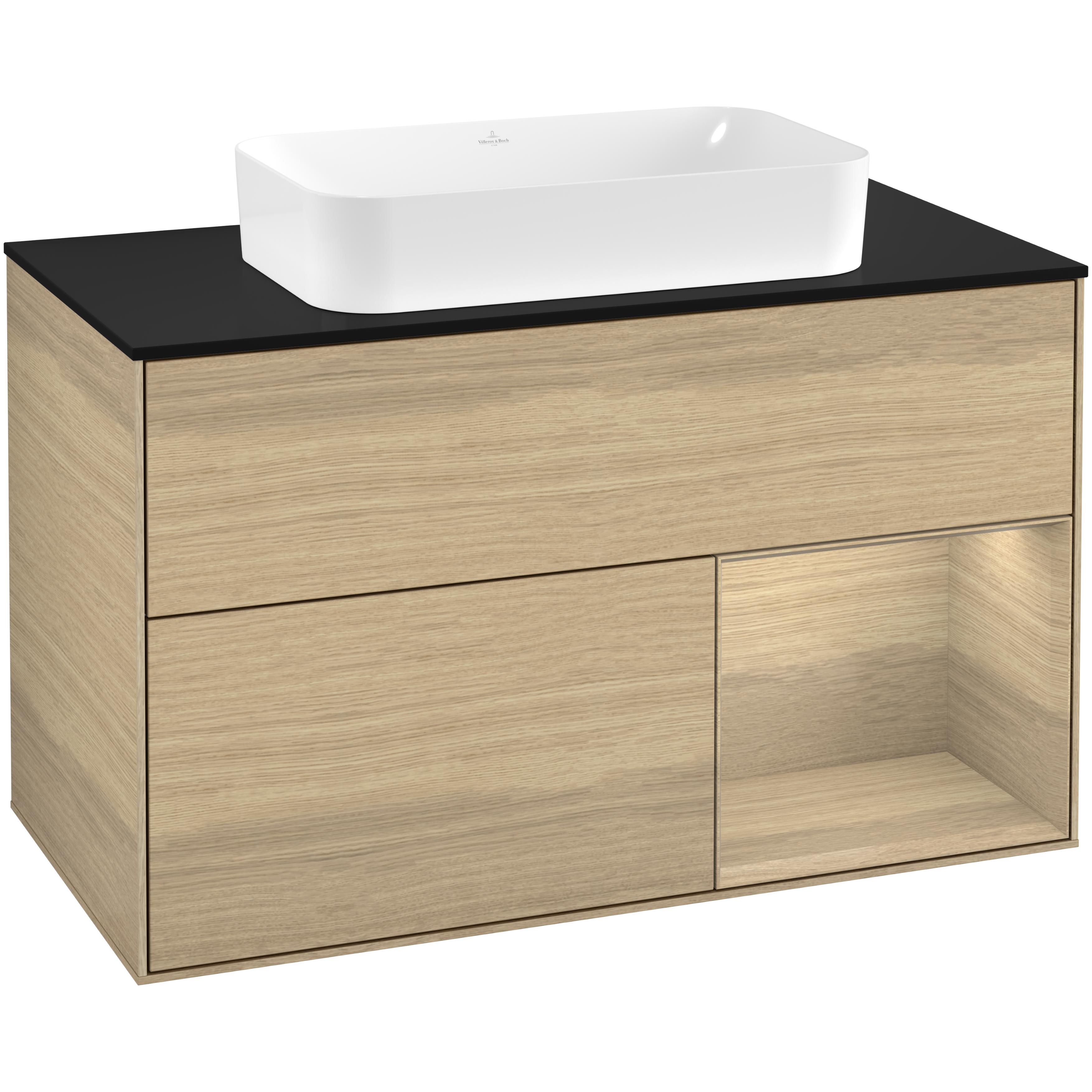 Tvättställsskåp Villeroy & Boch Finion med 2 Lådor Hylla och Bänkskiva för Fristående Tvättställ