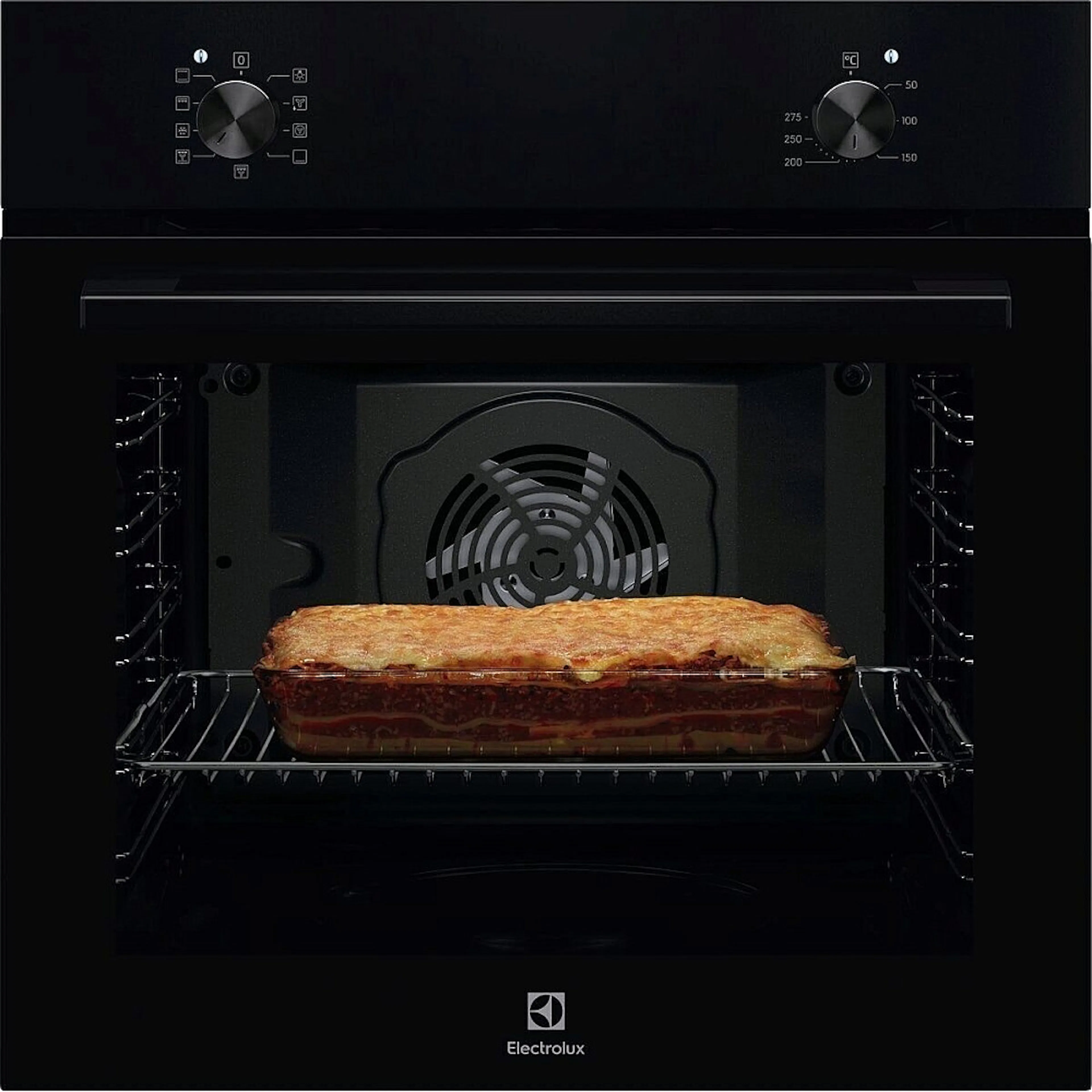 Innbyggingsovn Electrolux EOB105K Sort med Varmluft og AquaClean