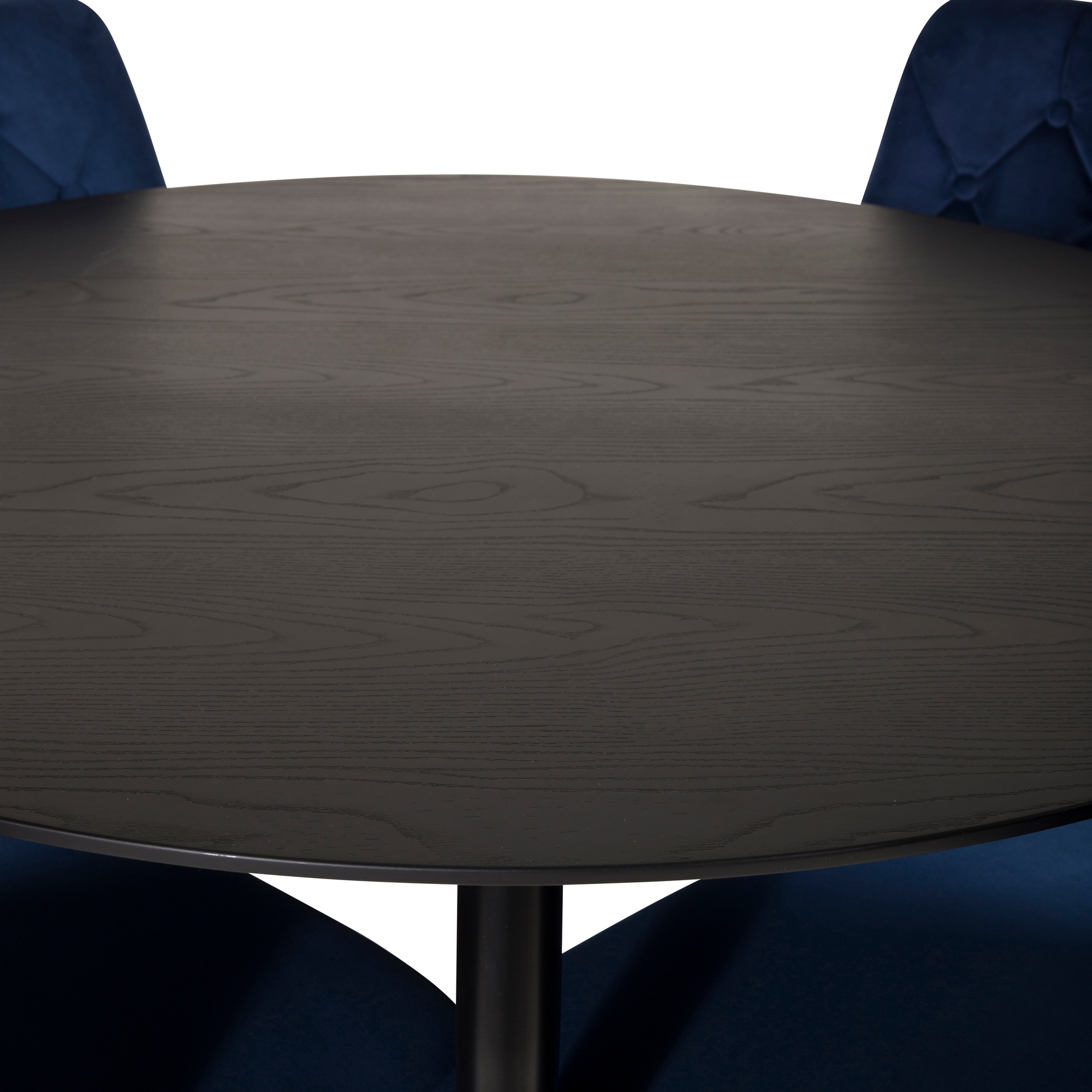 Spisegruppe Venture Home Dipp Ø115 cm med 4 Velvet Deluxe Stoler