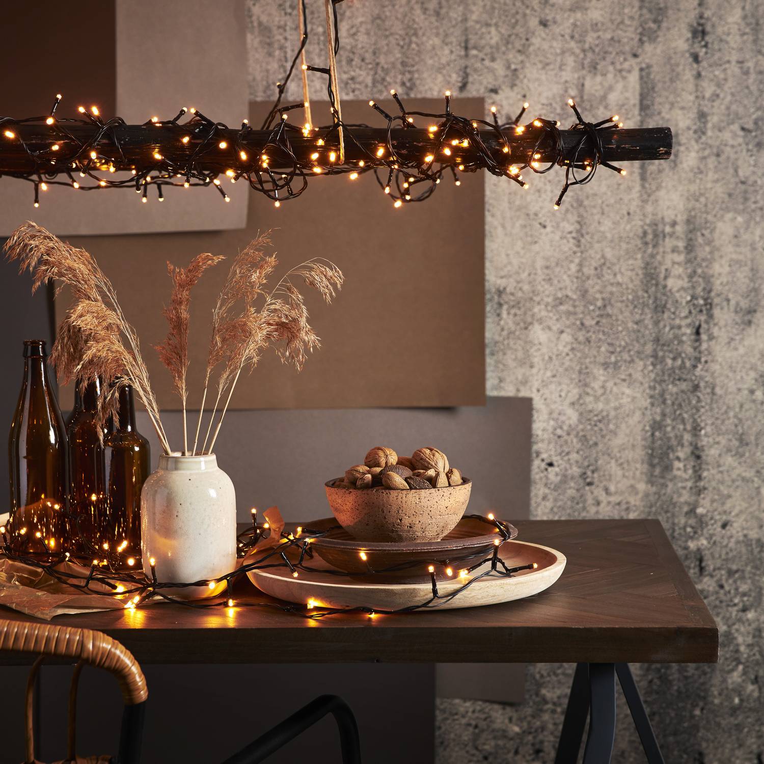 Lyslenke Star Trading Golden Warm White Utendørs 3,5 meter 180 LED-Lamper