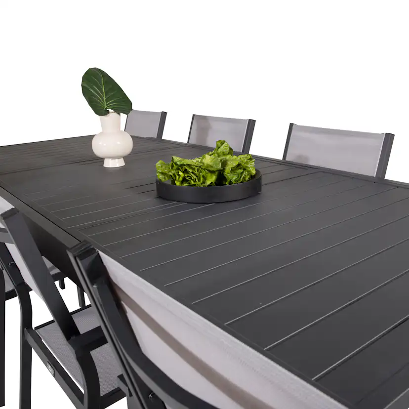 Spisegruppe Venture Home Madrid 160/240 med 8 Copacabana Spisestoler