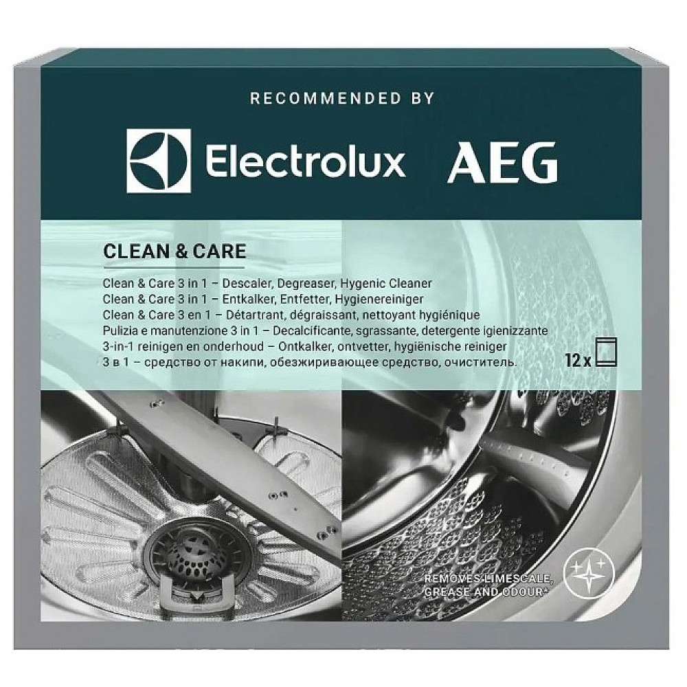 4 i 1 Rengjøringsmiddel Electrolux M2GCP121 for Oppvask- og Vaskemaskin, 12 stk