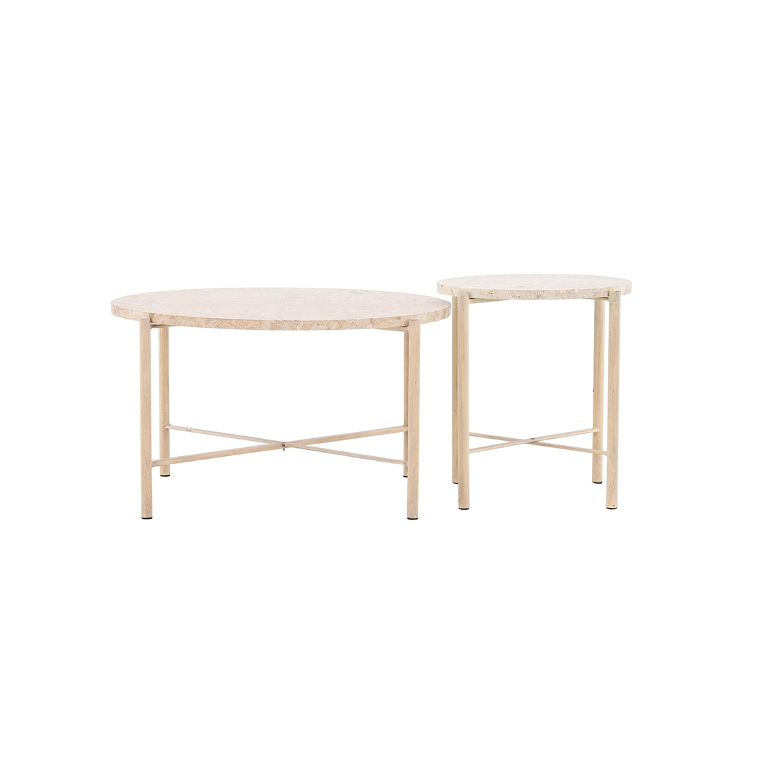 Sofabord Vind Sandhamn Ø70 cm & Ø40 cm