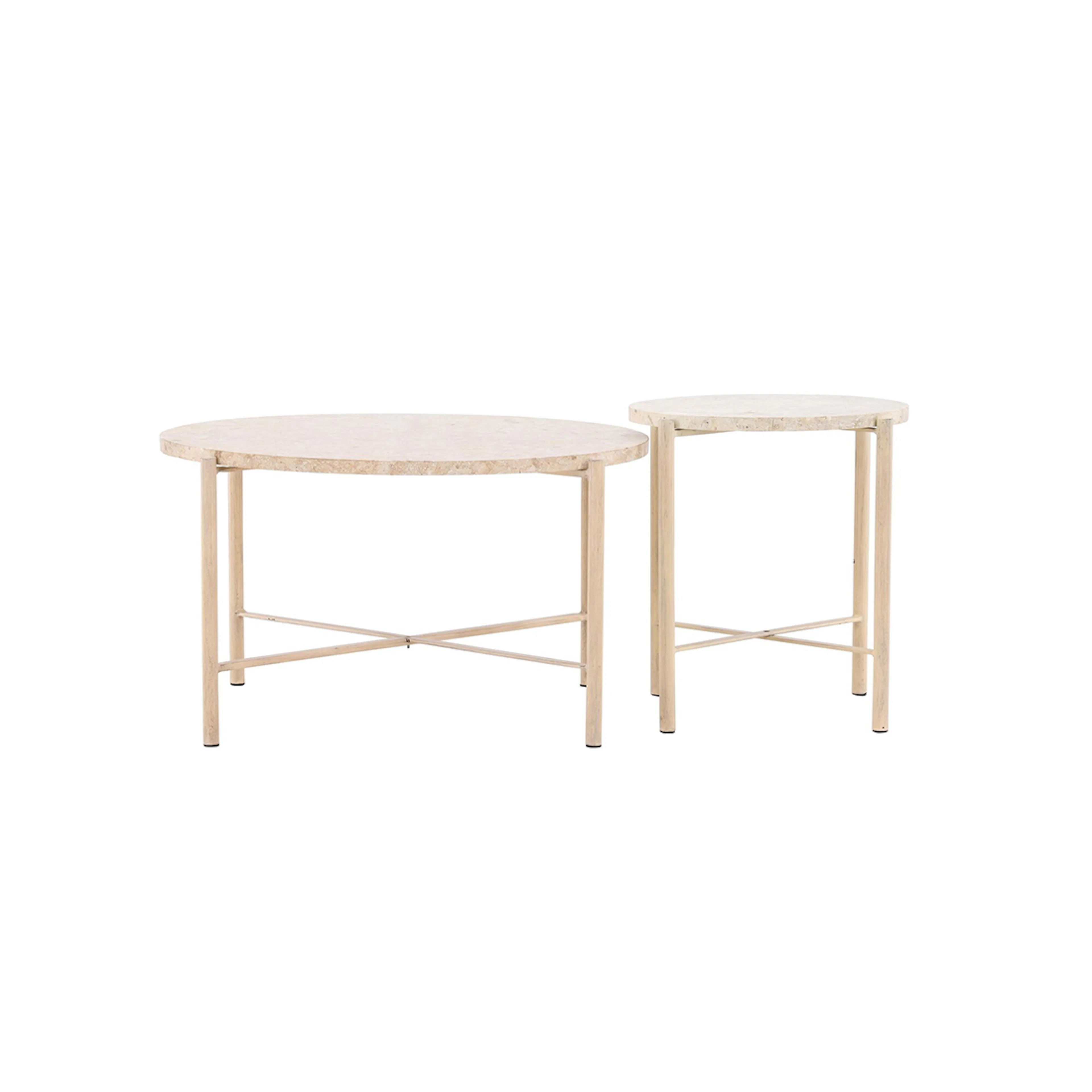 Sofabord Vind Sandhamn Ø70 cm & Ø40 cm