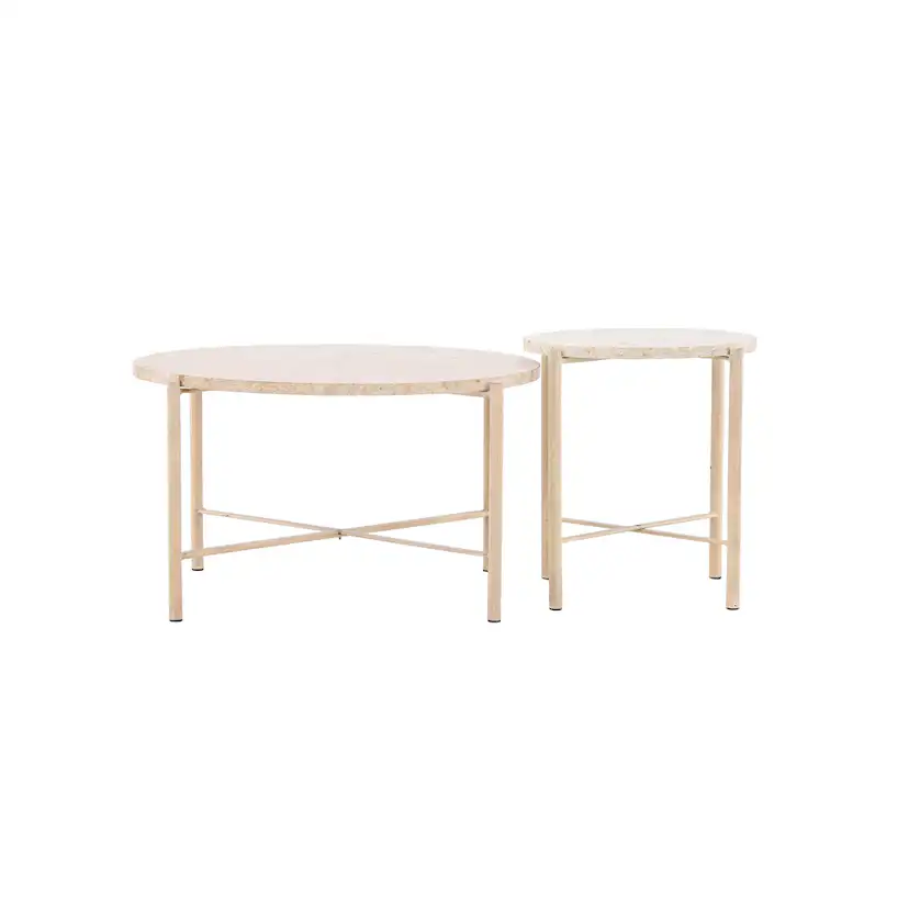 Sofabord Vind Sandhamn Ø70 cm & Ø40 cm