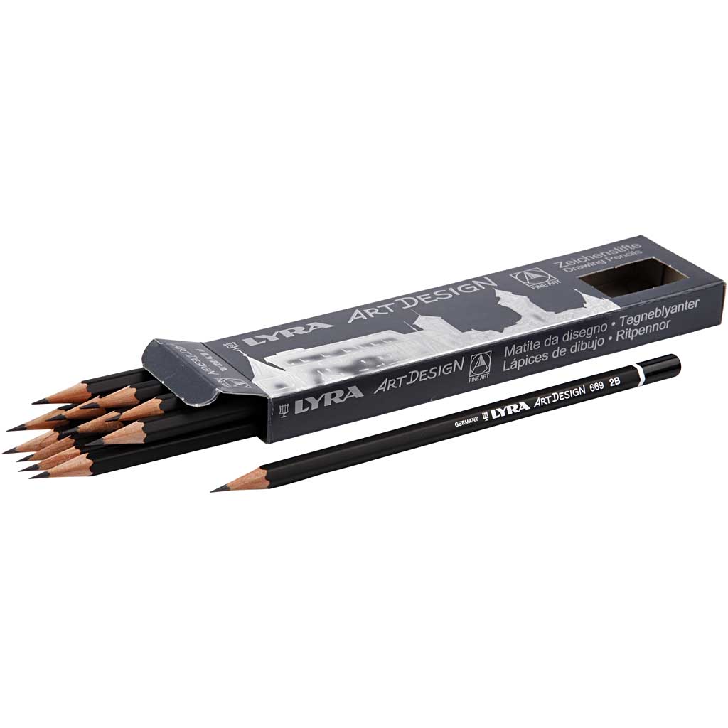 Blyant Creativ Company Art Design 6,9 mm Hardhet 2B Kjerne 18 mm 12 stk/1 Pk